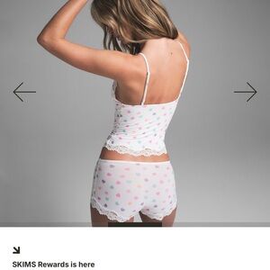 SKIMS Colorful Heart Lace shorts